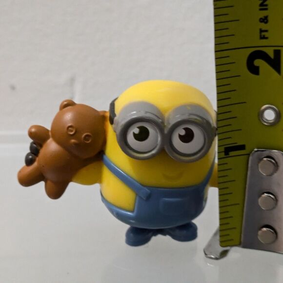 McDonalds The Rise of Gru Bob Minion with Teddy Bear Happy Meal Toy Fig - Picture 9 of 9